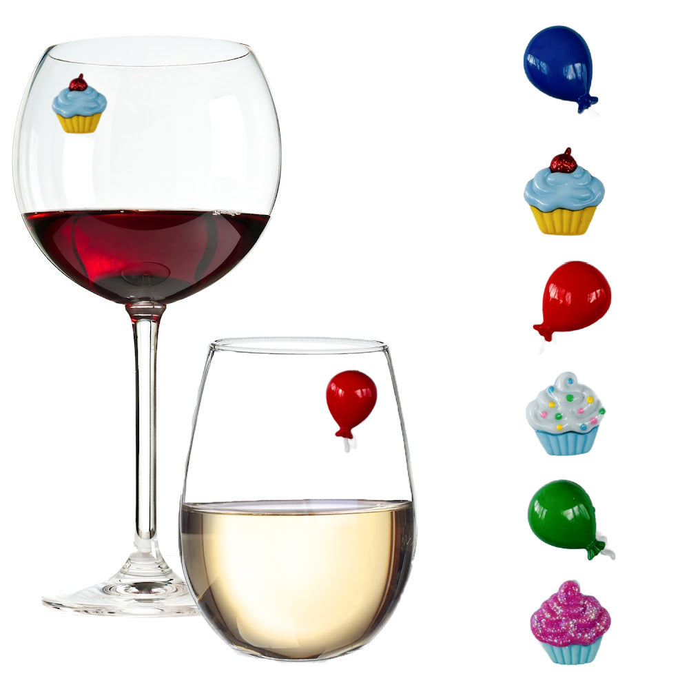 party magnetic wine glass charms