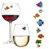 tropical fish beach wine glass charms