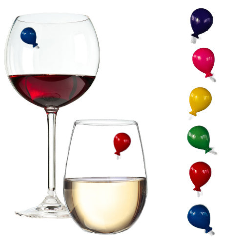 birthday balloon wine glass charms
